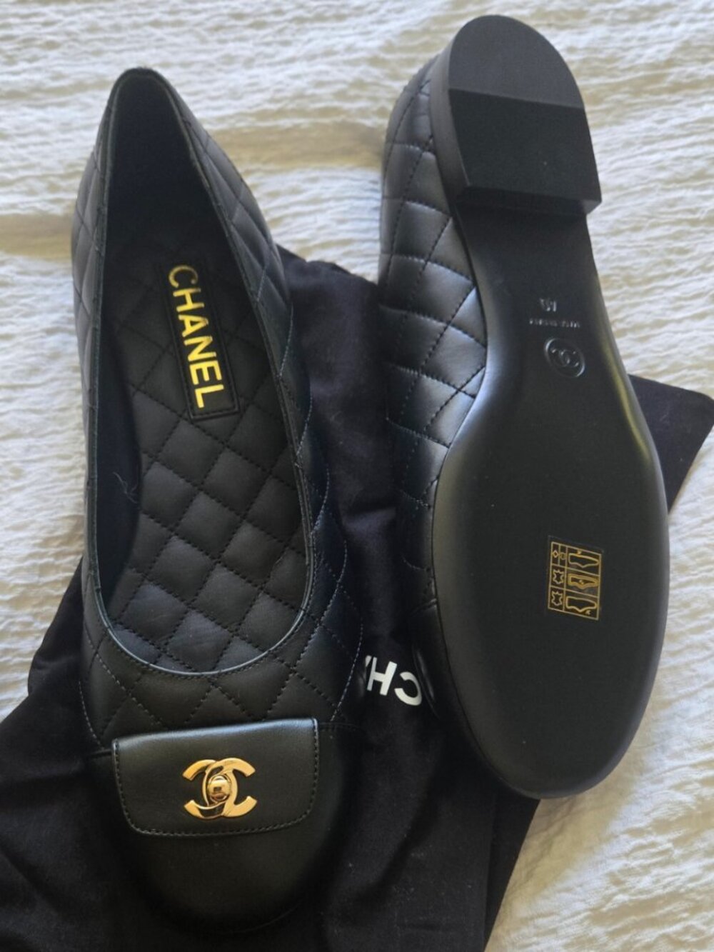 CHANEL Lambskin Loafers Size 9